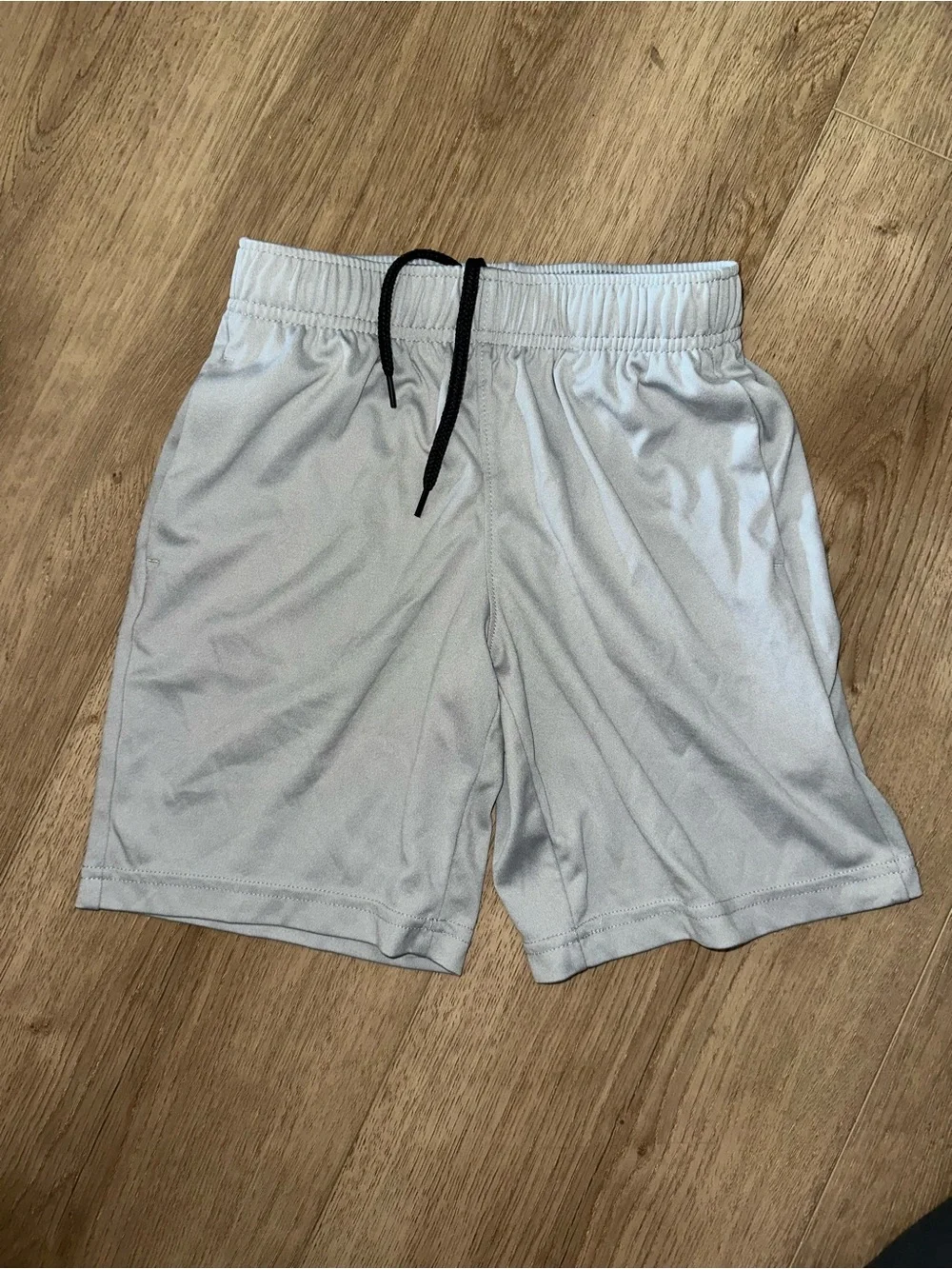 Men's Athletic Drawstring Shorts — Light Gray